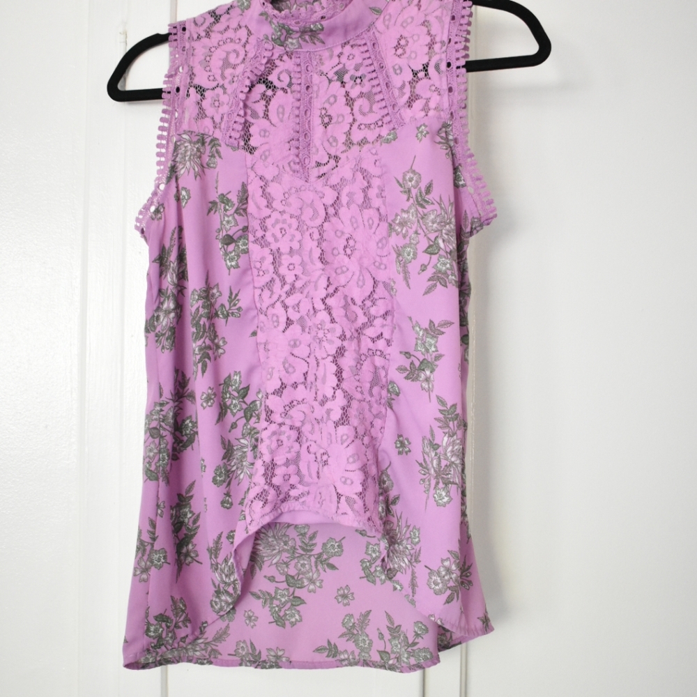 Purple Floral Top